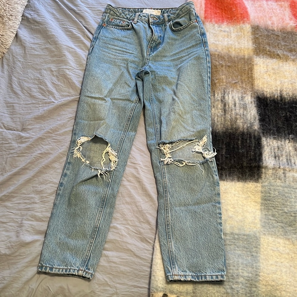 Top shop mom jeans, cropped